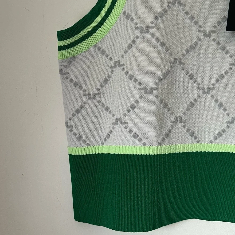 J. Lindeberg NWT Women's Barbados Knitted Vest Colorful Golfing Retro Sport - Picture 8 of 11